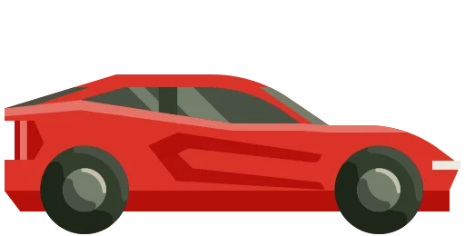 Red sports car illustration